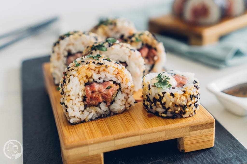 Spicy Tartar Roll 36 Schräg Sushi Tartar