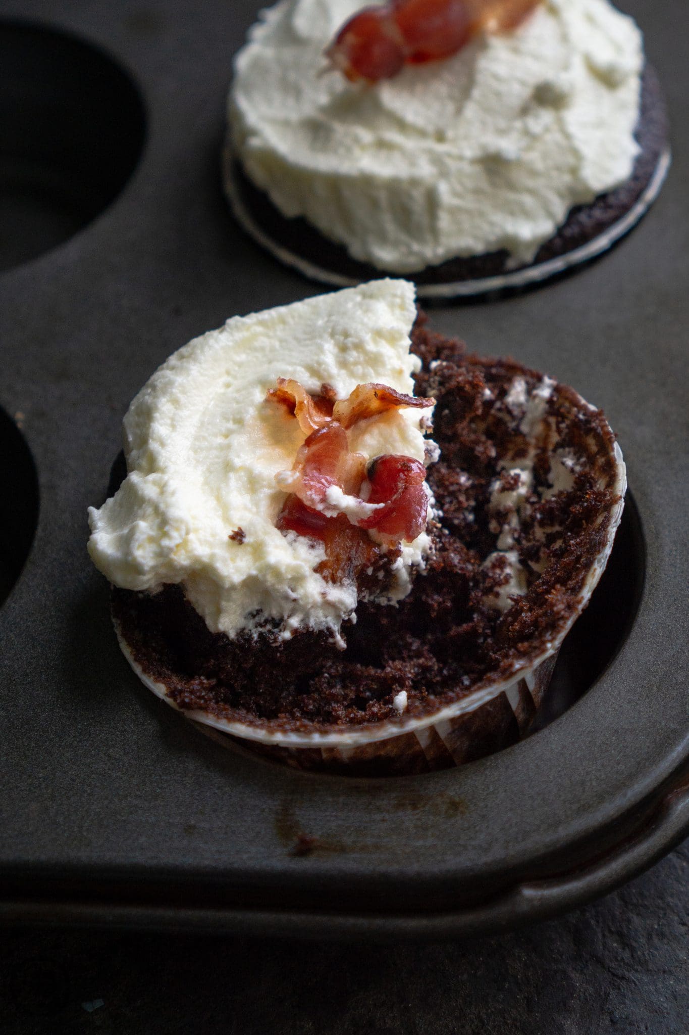 Cupcakes mit Frischkäse und Bacon