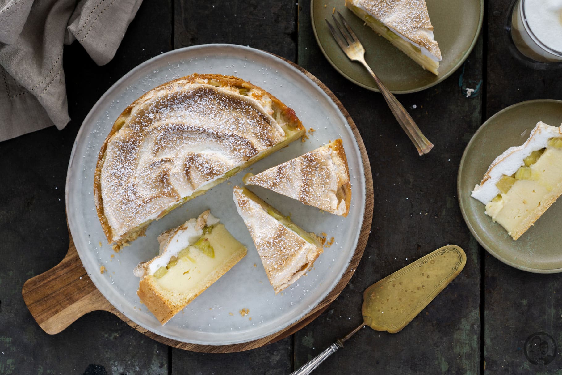 Rhabarber-Pudding Kuchen