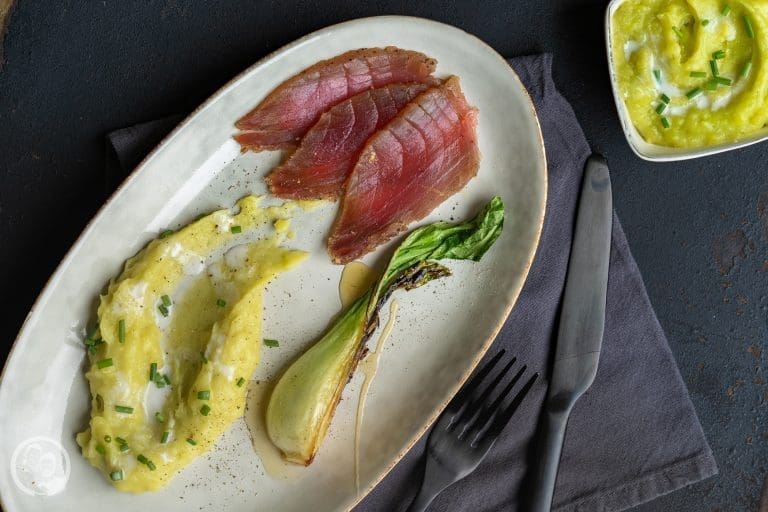 Gin gebeizter Thunfisch