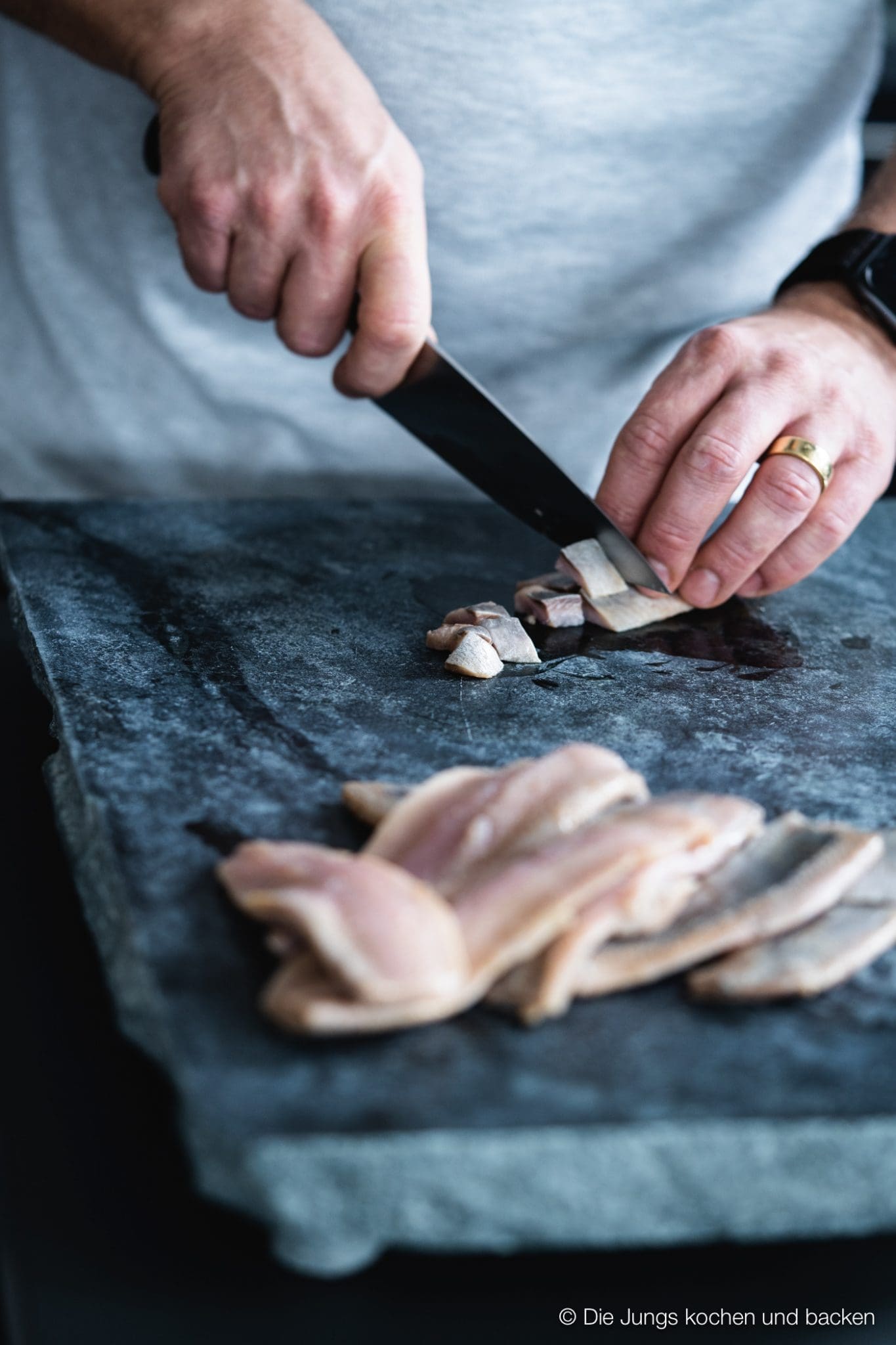 Sherry-Heringe schneiden