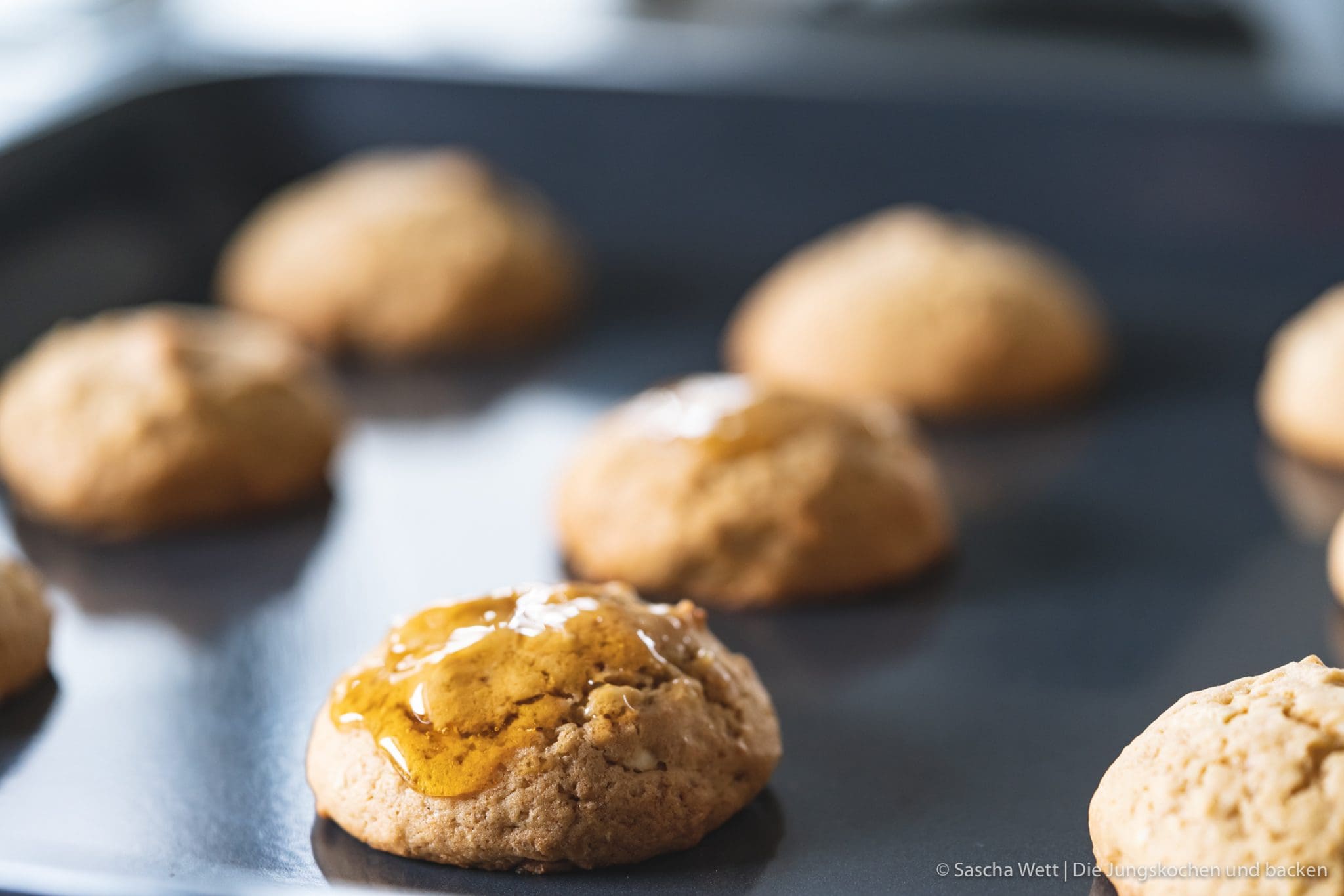 Honig-Cookies mit Cashewkerne