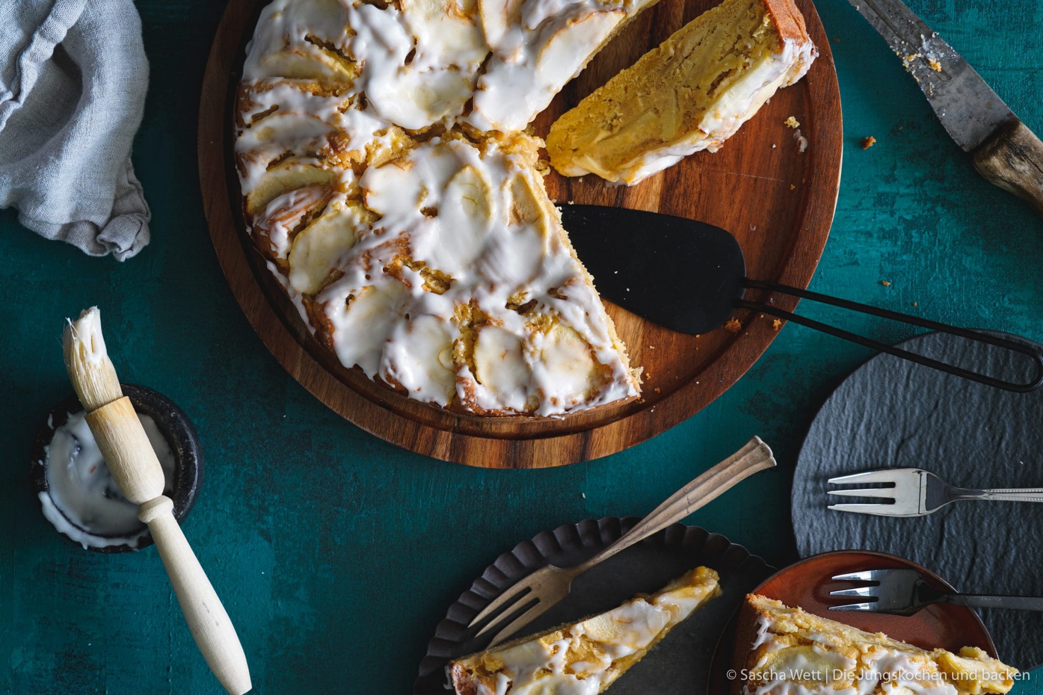 Apfelkuchen mit Calvados