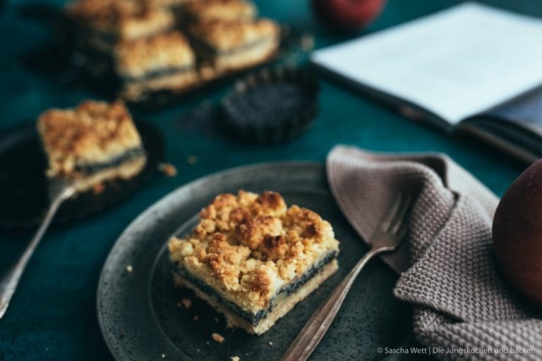 Mohn-Apfel-Schnitten mit Streuseln