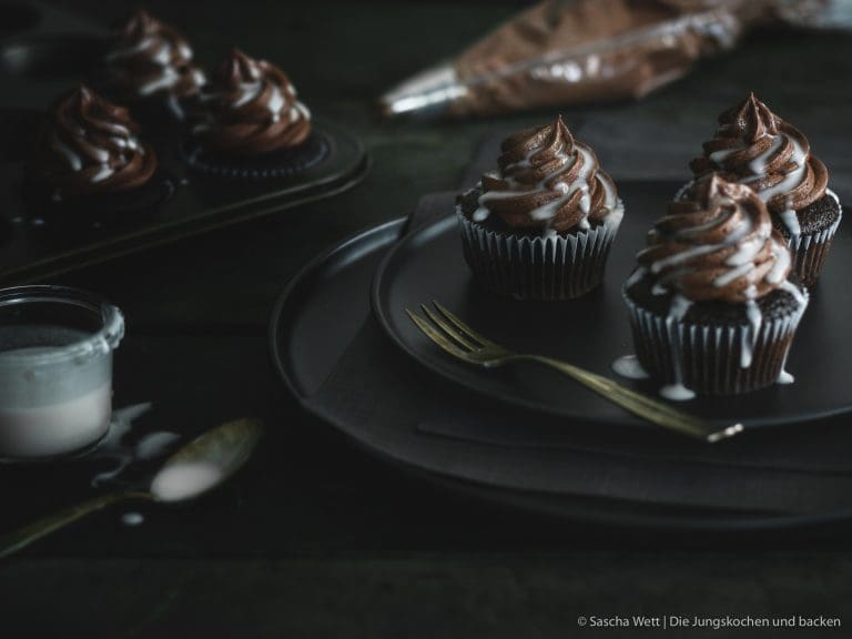 Whisky-Schoko Cupcakes