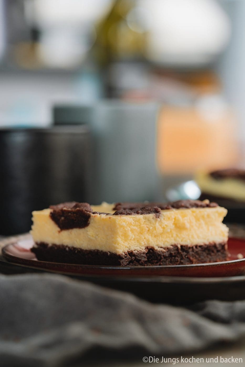 Stück Zupfkuchen von der Seite