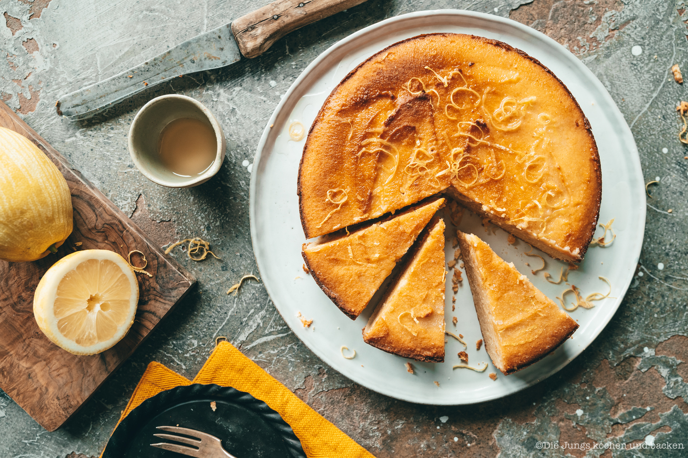 Kartoffelkuchen mit Zitrone