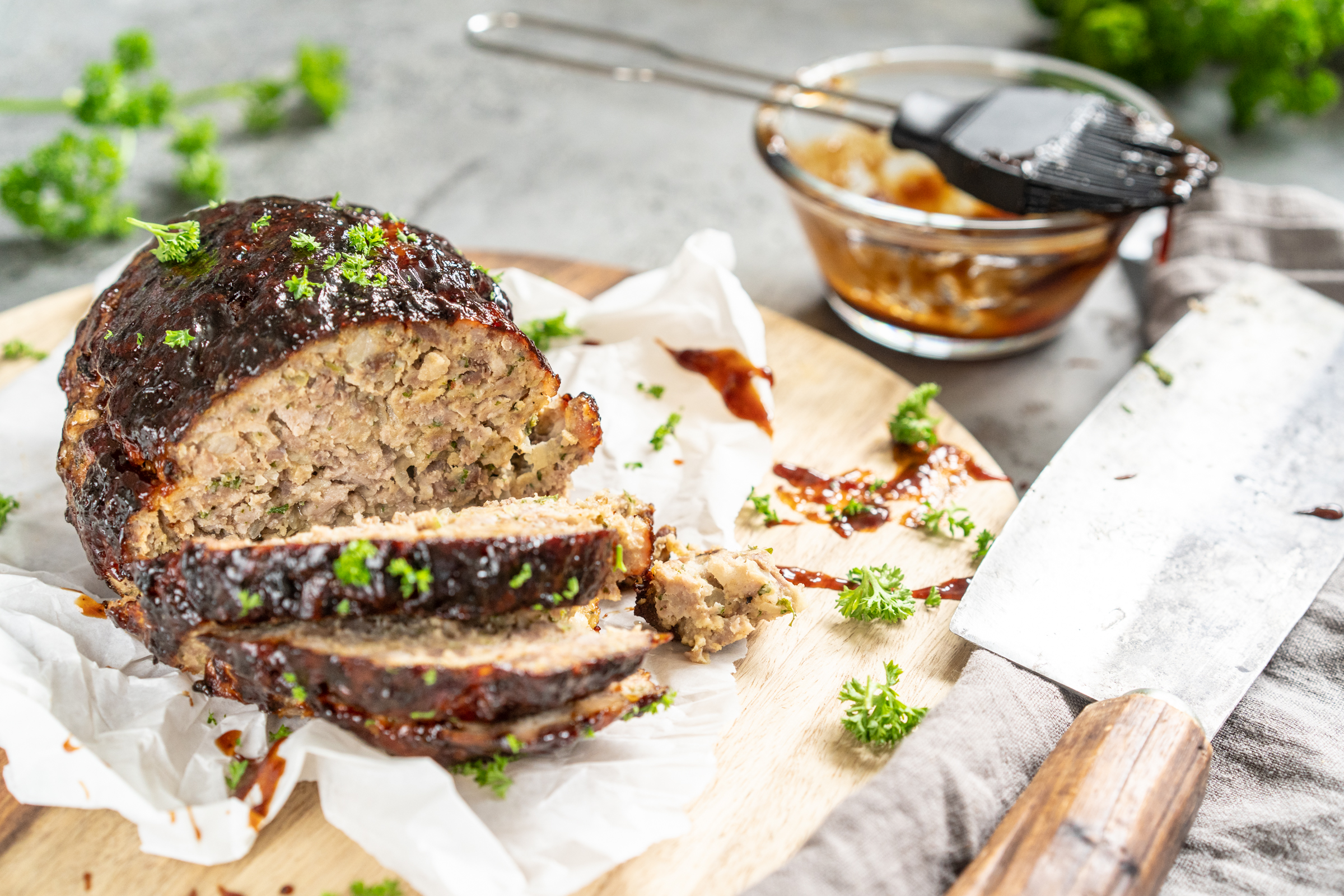 BBQ-Hackbraten | Fix aus der Heißluftfritteuse