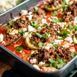 Rezept für gefüllte Gurke, mit Hack und Feta. Zur Gurkensaison haben wir die noch kleinen Gurken aus Muddis Garten dafür verwendet. Yummy!