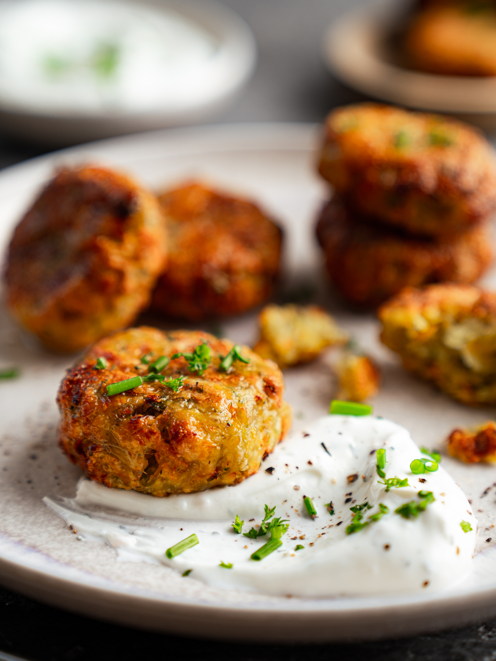 Kartoffelküchlein mit Kürbis aus der Heißluftfritteuse