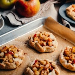 Rezept für schnelle vegane Mini-Galettes für den spontanen Kuchenhunger. Perfekt auch für kleine Mengen!