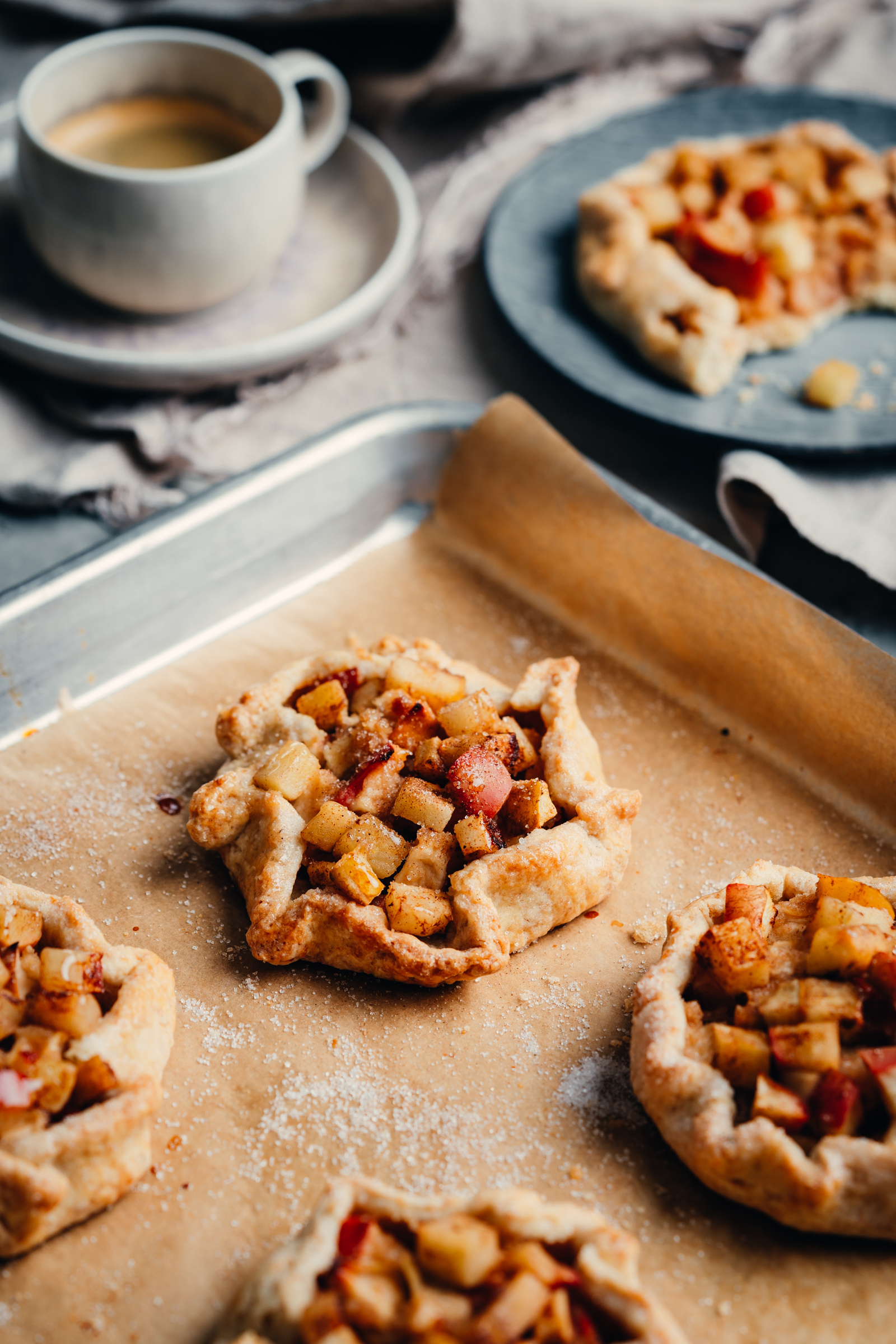 Rezept für schnelle vegane Mini-Galettes für den spontanen Kuchenhunger. Perfekt auch für kleine Mengen!