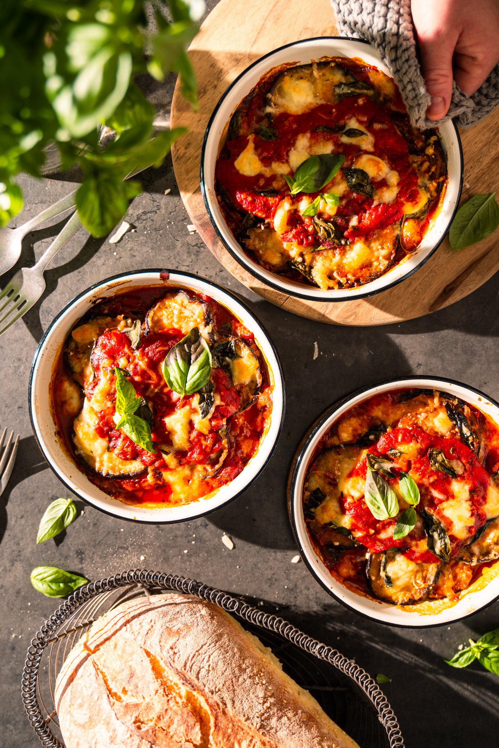 Melanzane alla Parmigiana oder auch Parmigiana di Melanzane