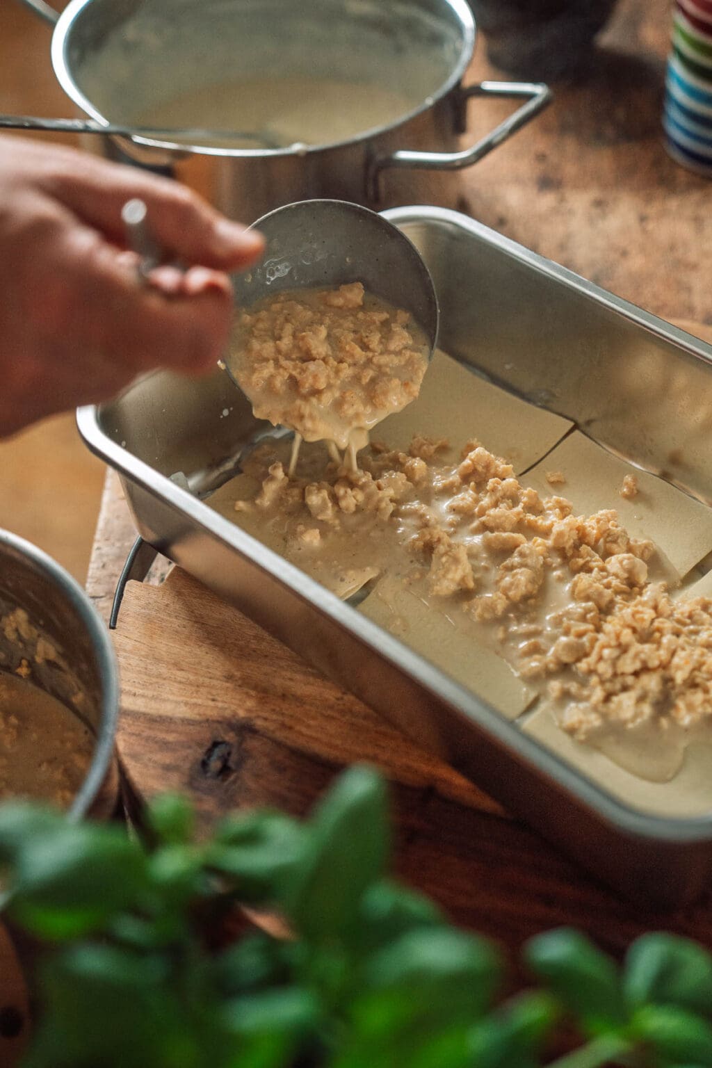 Grüne Spargel Lasagne Mit Hähnchen Bolognese | Rezept