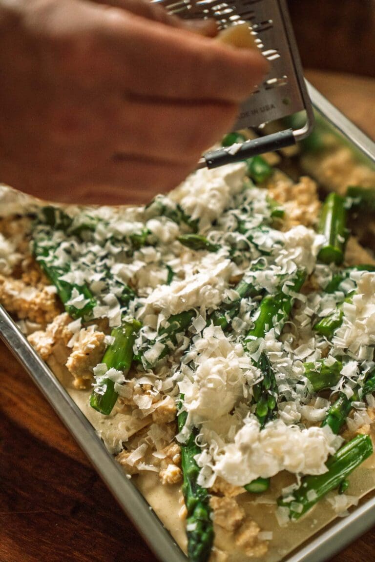Grüne Spargel Lasagne Mit Hähnchen Bolognese | Rezept